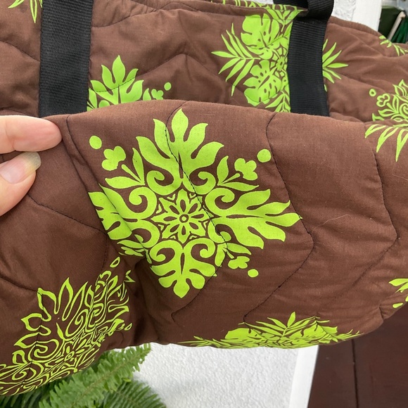 Lovely Lrg Hawaiian Quilted Zippered Tote Bag - Picture 4 of 6
